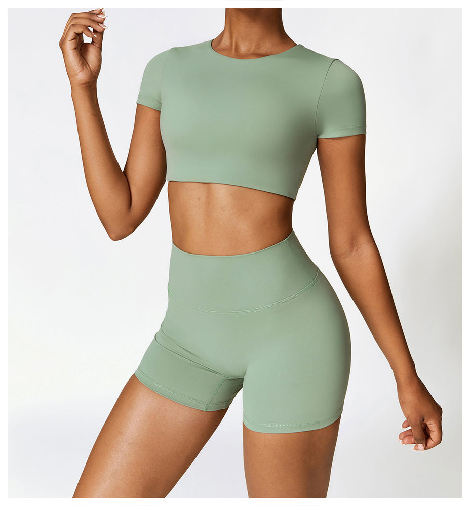 Sculpted Comfort High-Rise Seamless Shorts Green