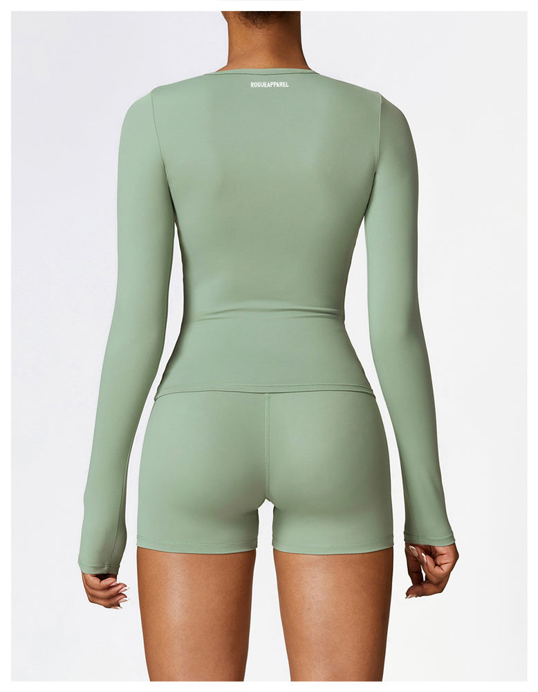 Sculpted Comfort Seamless Long Sleeve Top Green