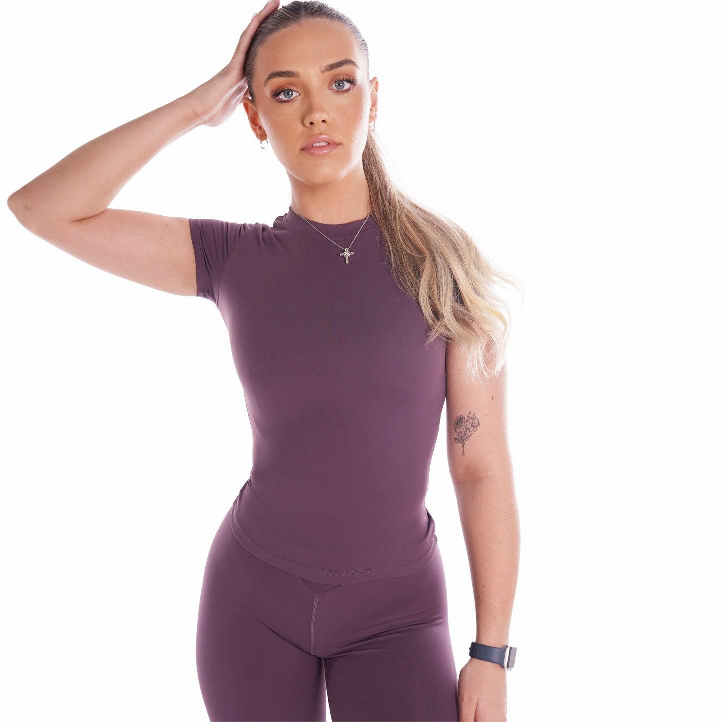 Sculpted Comfort Seamless Short Sleeve Top Purple